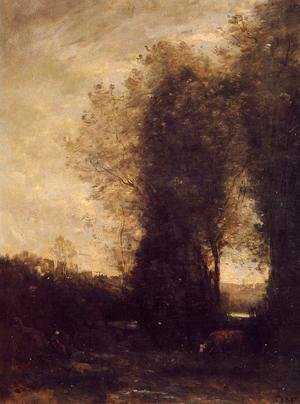 Jean-Baptiste-Camille Corot - A Cow and its Keeper