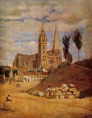 Jean-Baptiste-Camille Corot - Chartres Cathedral, 1830