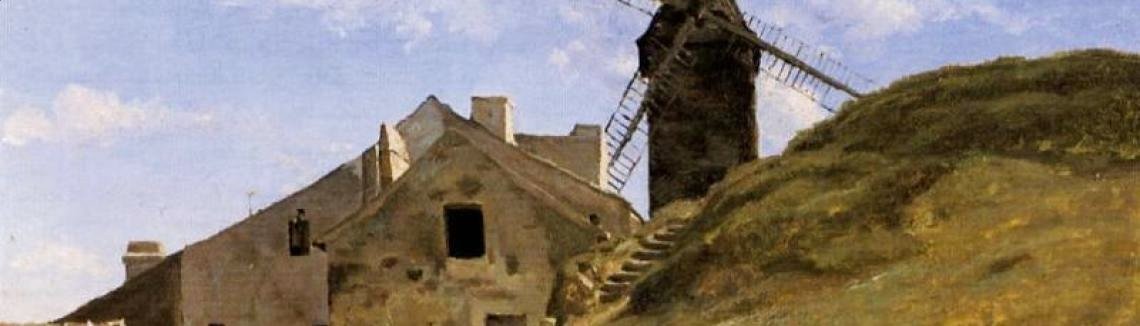 Jean-Baptiste-Camille Corot - A Windmill in Montmartre