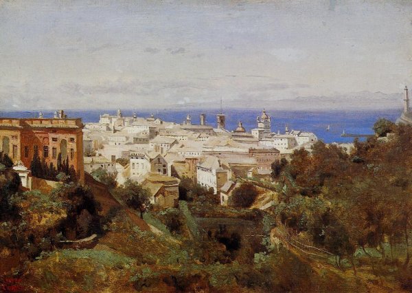 View of Genoa from the Promenade of Acqua Sola