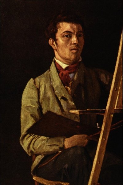 Self Portrait, Sitting next to an Easel, 1825