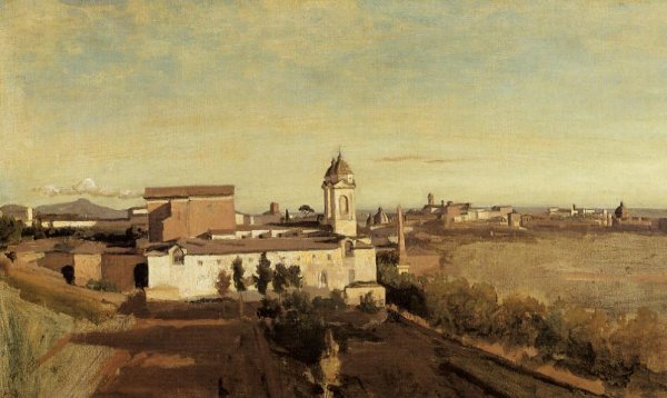 Trinita dei Monti from the Villa Medici, c.1830-34