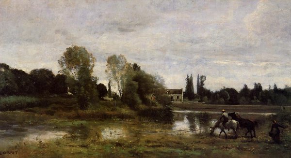 Ville d'Avray, Horses Watering, c.1860-65