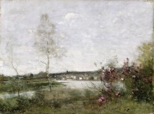 Distant View of Corbeil, Morning, c.1870