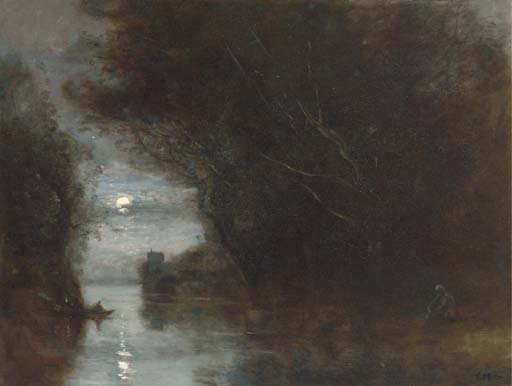 Paysage au clair de lune