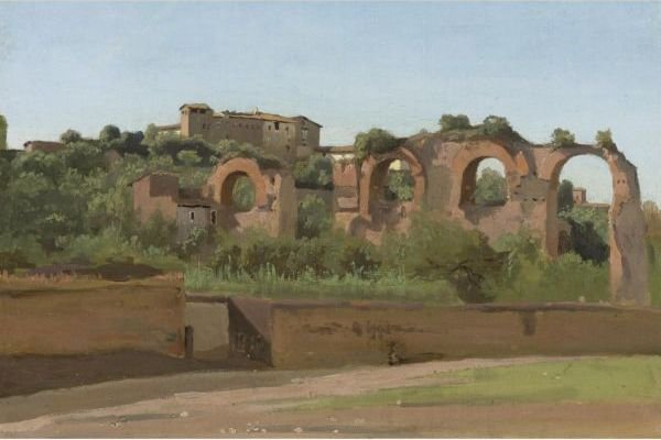 View Of The Ruins Of The Claudian Aqueduct, Rome, Near San Giovanni In Laterano And The Villa Wolkonsky