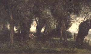 Man Scything by a Willow Plot, c.1855-60