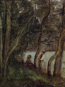 Les Alinges, Haute Savoie, Figures under the Trees